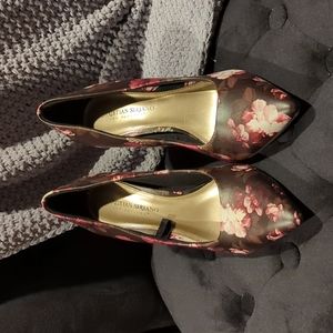 Christian Siriano Floral Print Heels